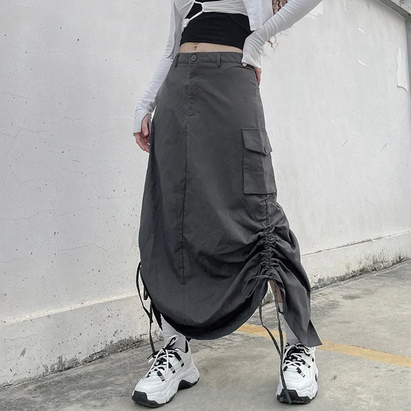 Grunge Y2K Aesthetic Streetwear Maxi Skirt
