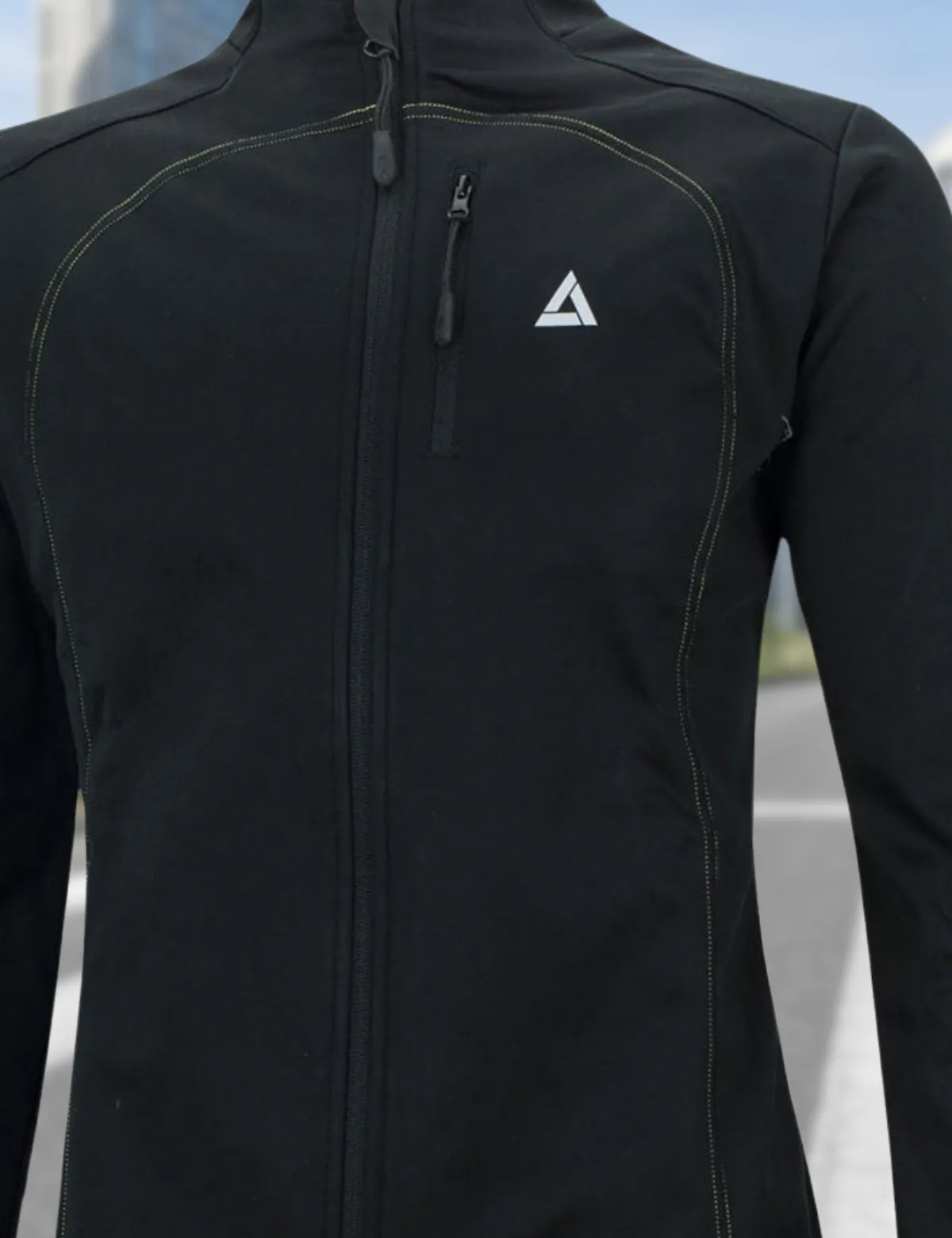 Herren Thermo Fahrradjacke Pro Line Schwarz Neon