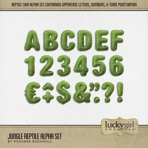 Jungle Reptile Alpha Digital Scrapbook Kit
