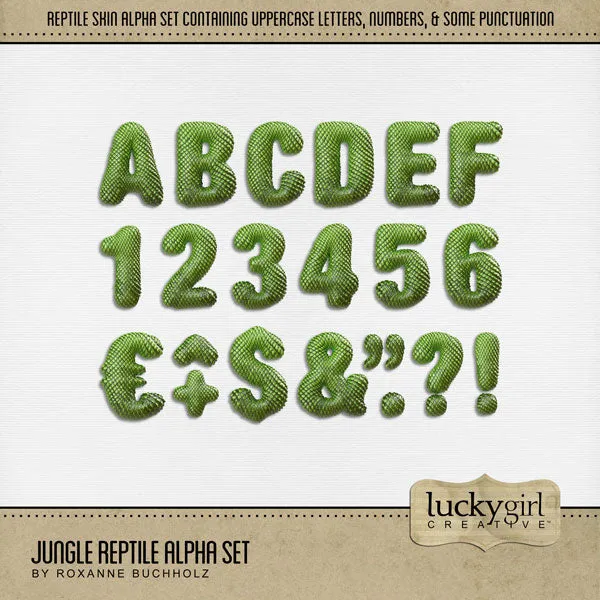 Jungle Reptile Alpha Digital Scrapbook Kit