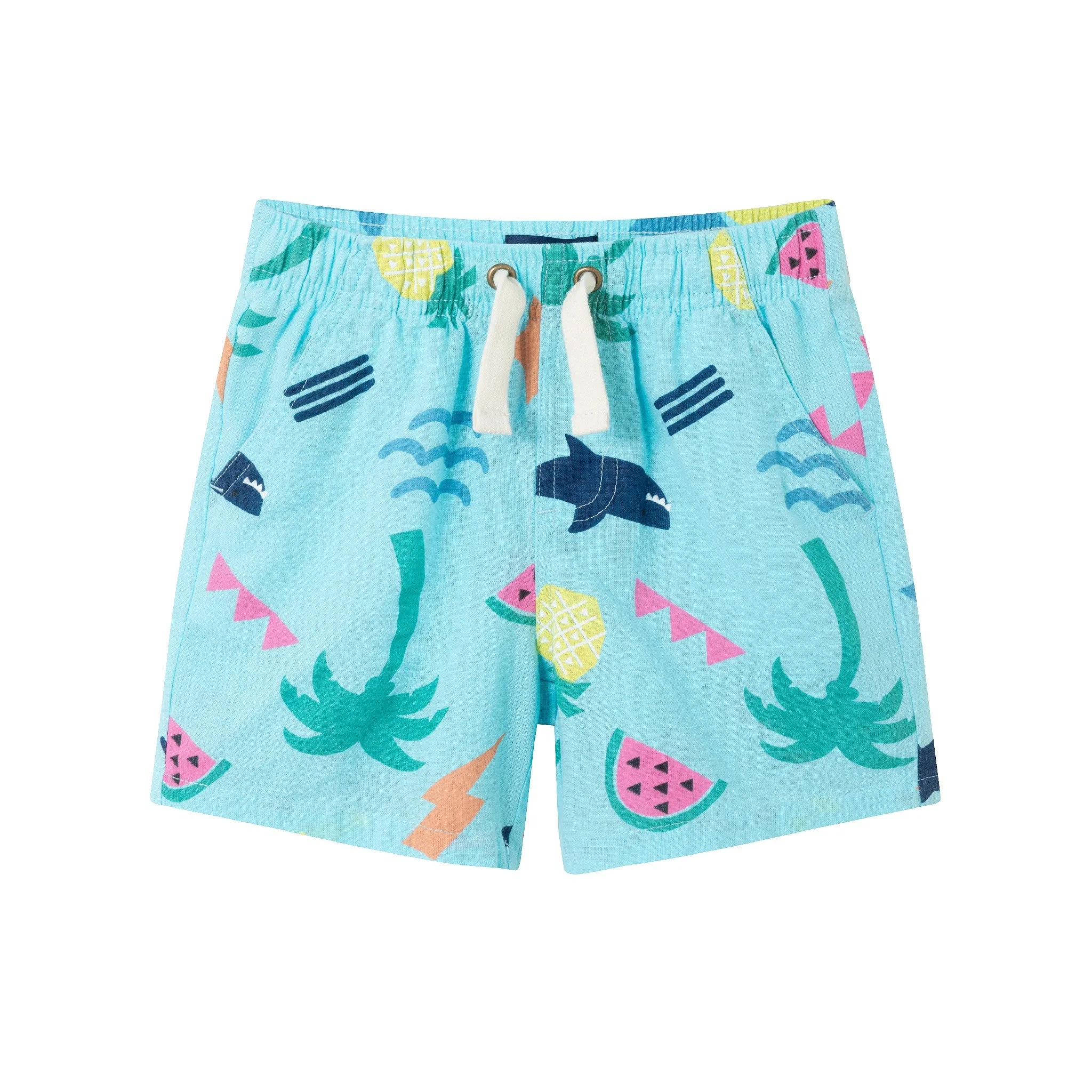 Kids (2-7) Fun Print Buttondown Set | Tropical Adventure