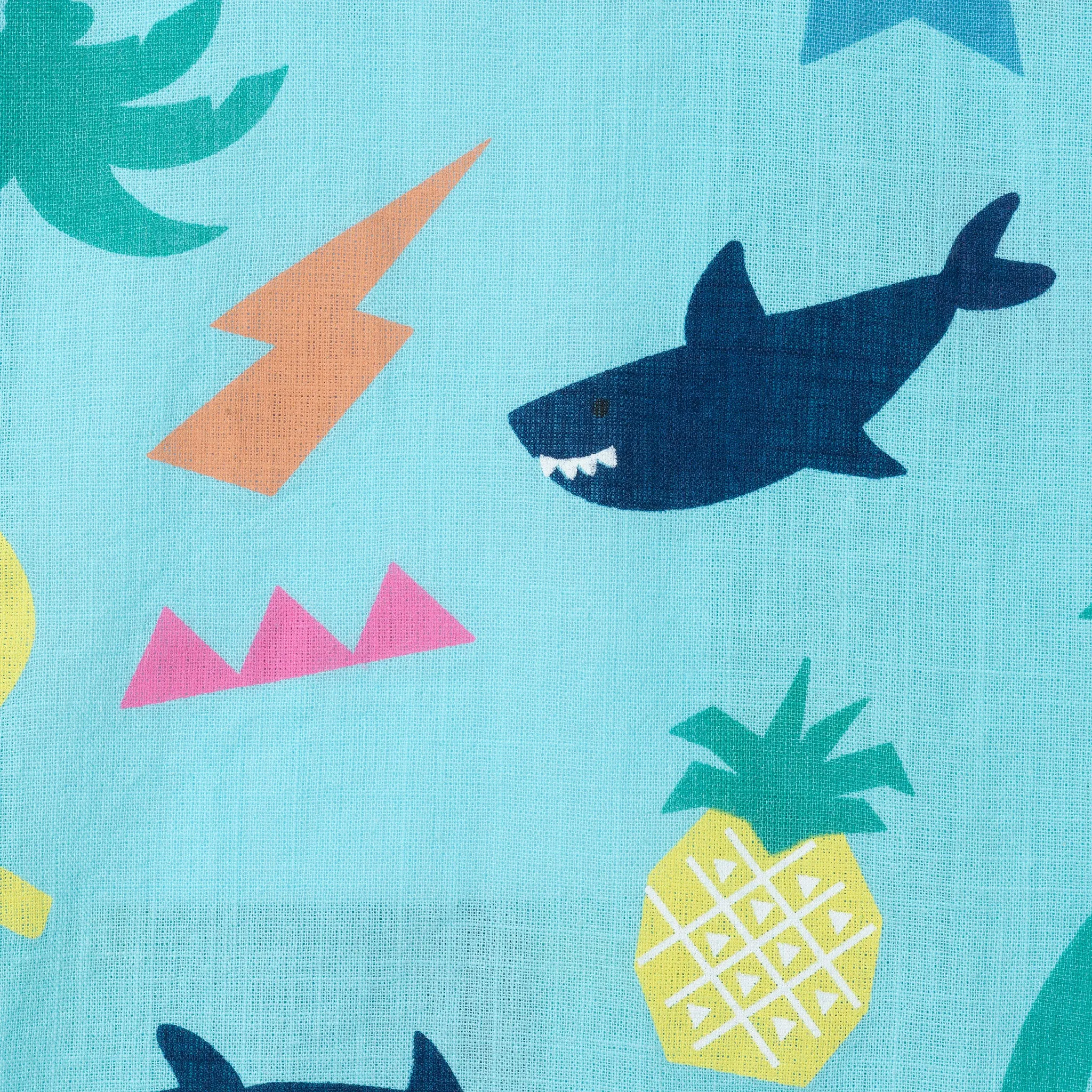 Kids (2-7) Fun Print Buttondown Set | Tropical Adventure