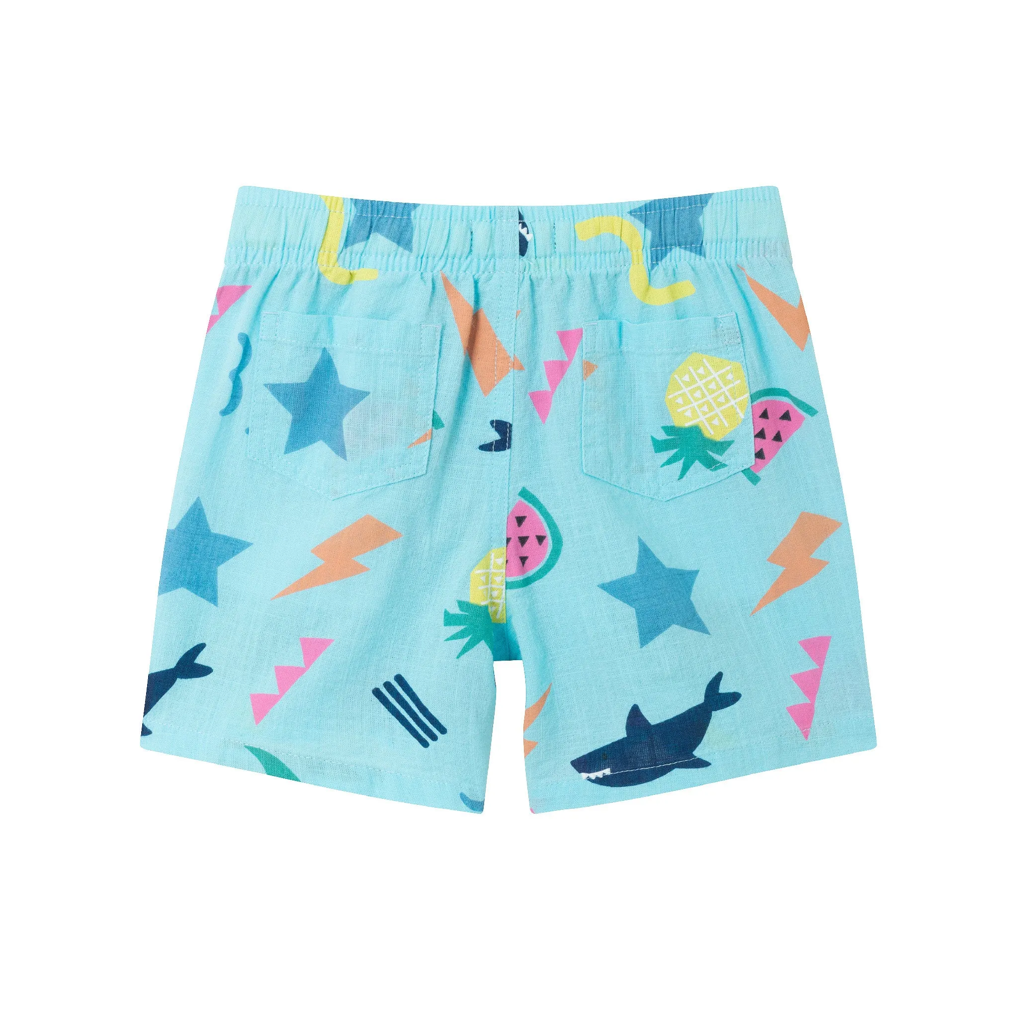 Kids (2-7) Fun Print Buttondown Set | Tropical Adventure