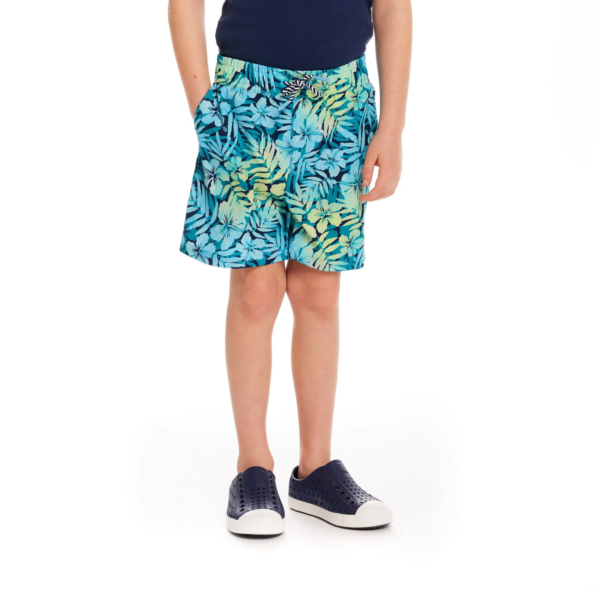 Kids Comfort Stretch Lined Boardshort | Tropical Print