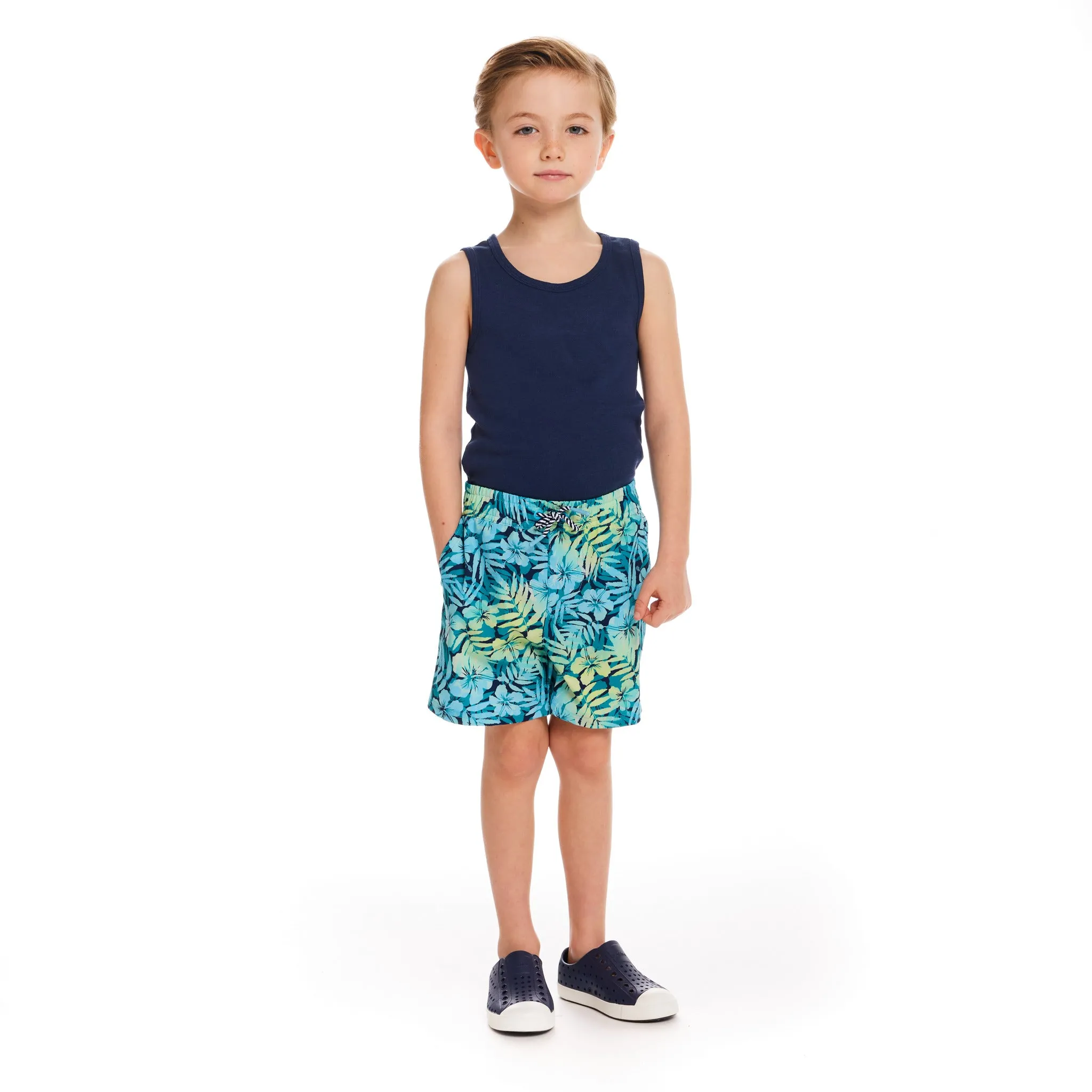 Kids Comfort Stretch Lined Boardshort | Tropical Print