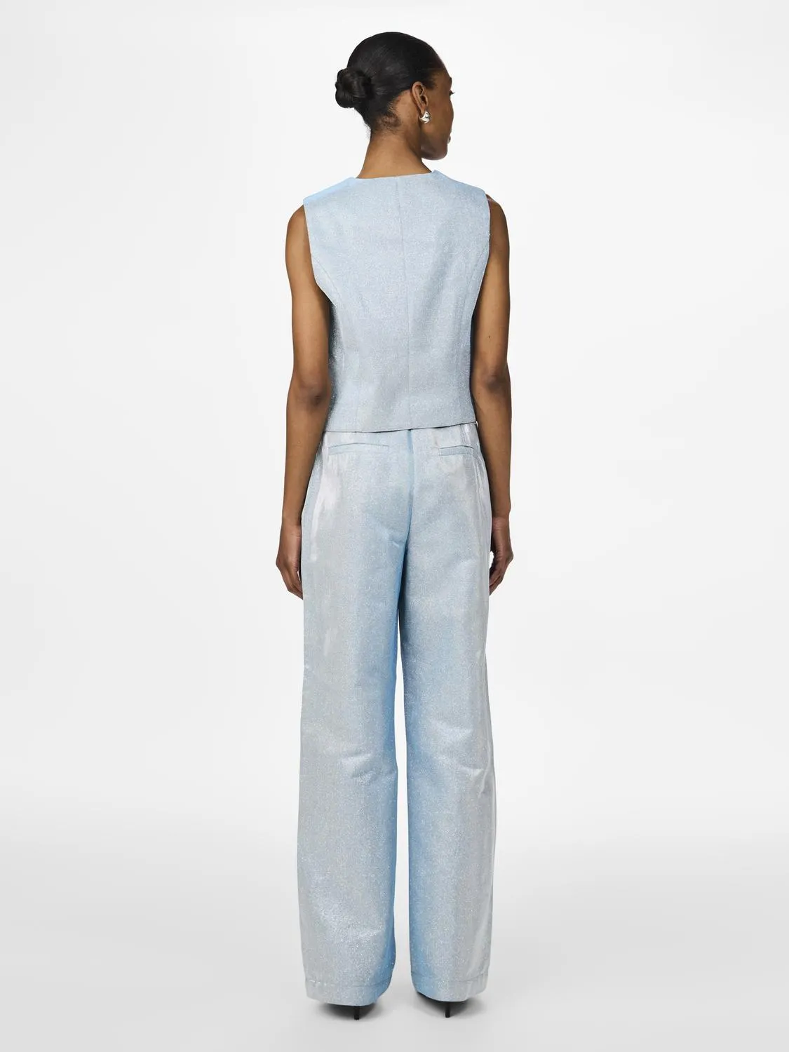 Laurel High Waisted Pants (Clear Sky/Metallic)