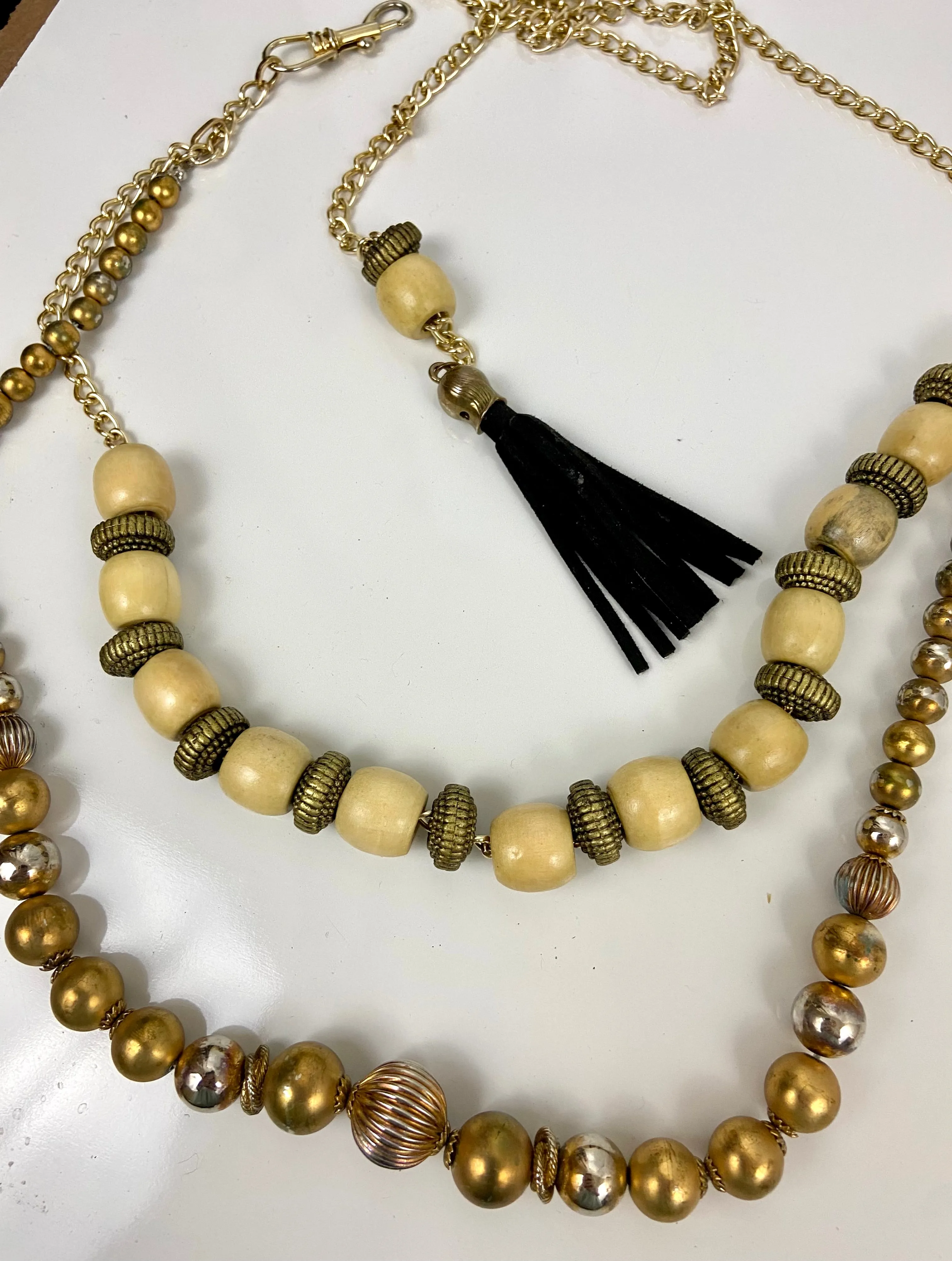 Layered waist beads belt