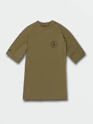 Lido Solid Short Sleeve UPF 50 Rashguard - Military