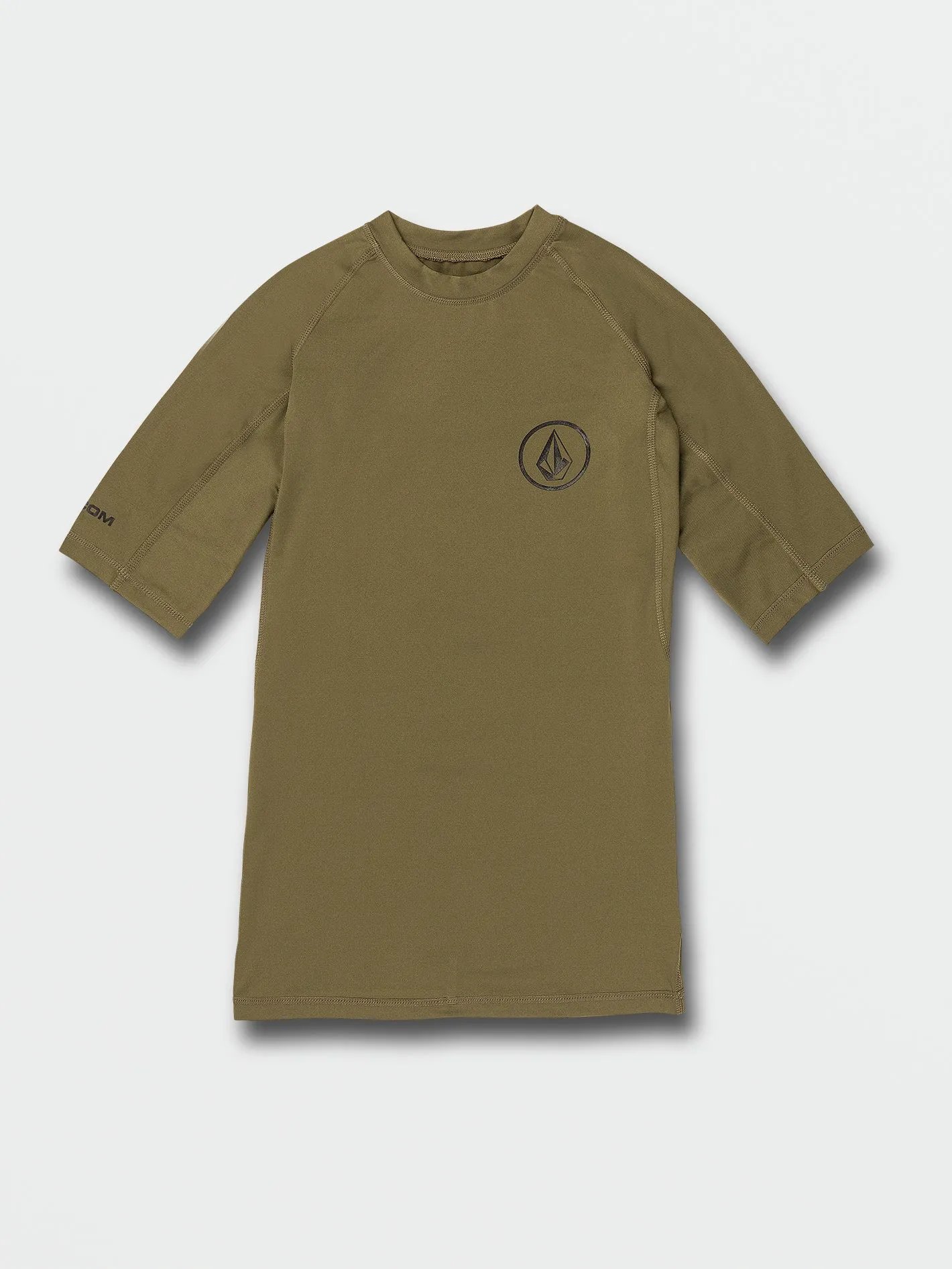 Lido Solid Short Sleeve UPF 50 Rashguard - Military