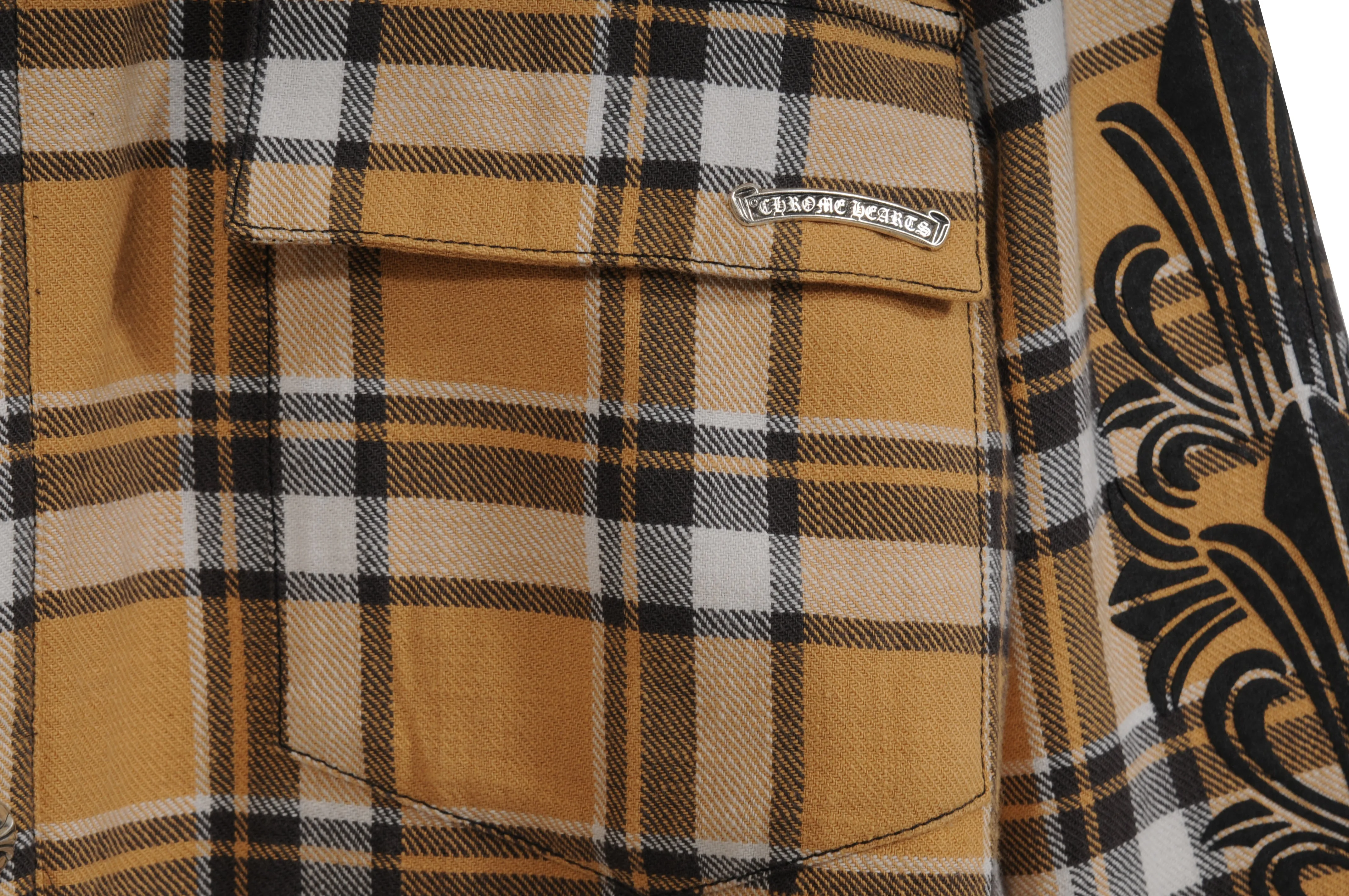 Lined Plaid Flannel Jacket XXL Yellow Black Button Up