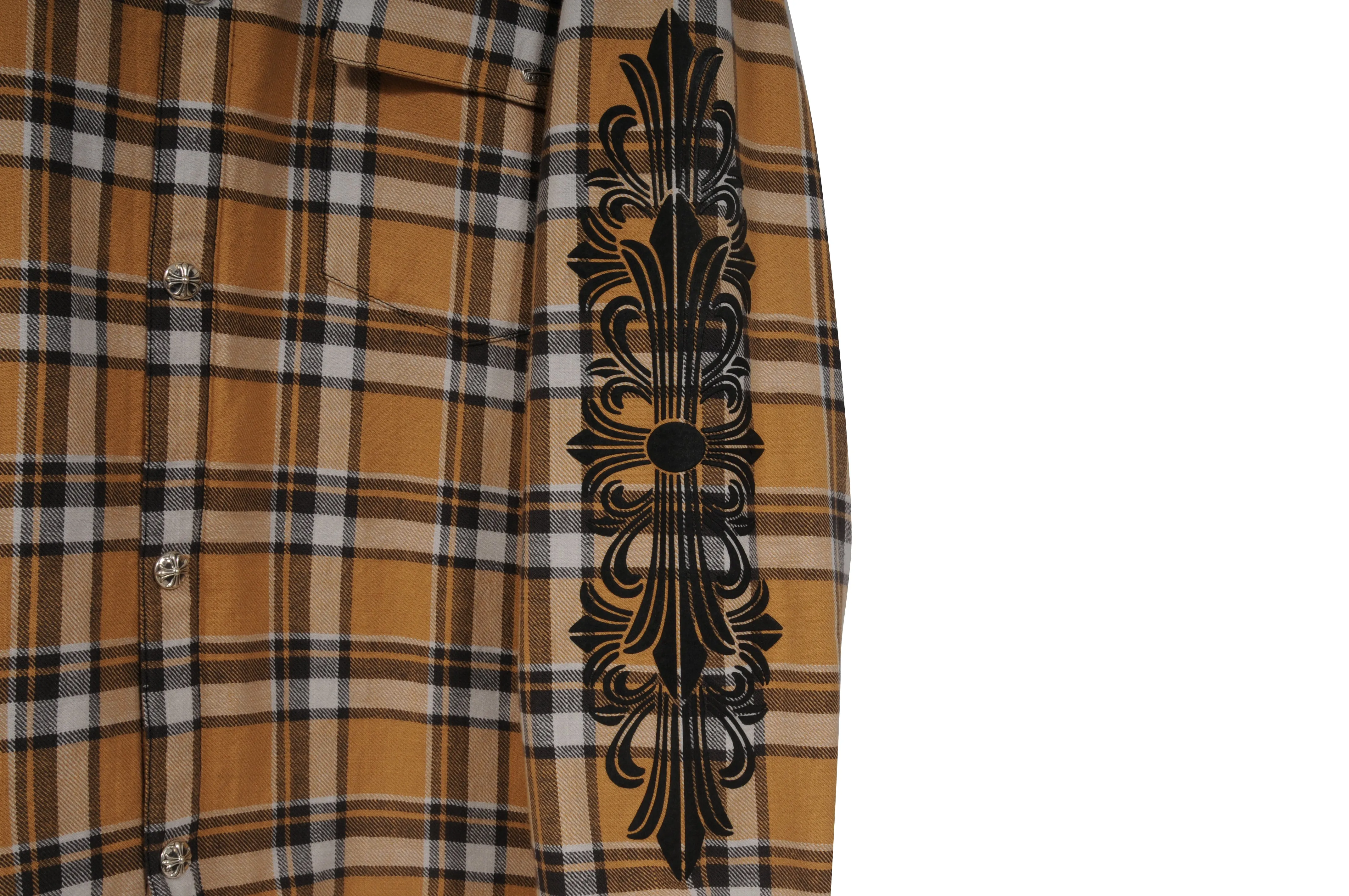 Lined Plaid Flannel Jacket XXL Yellow Black Button Up