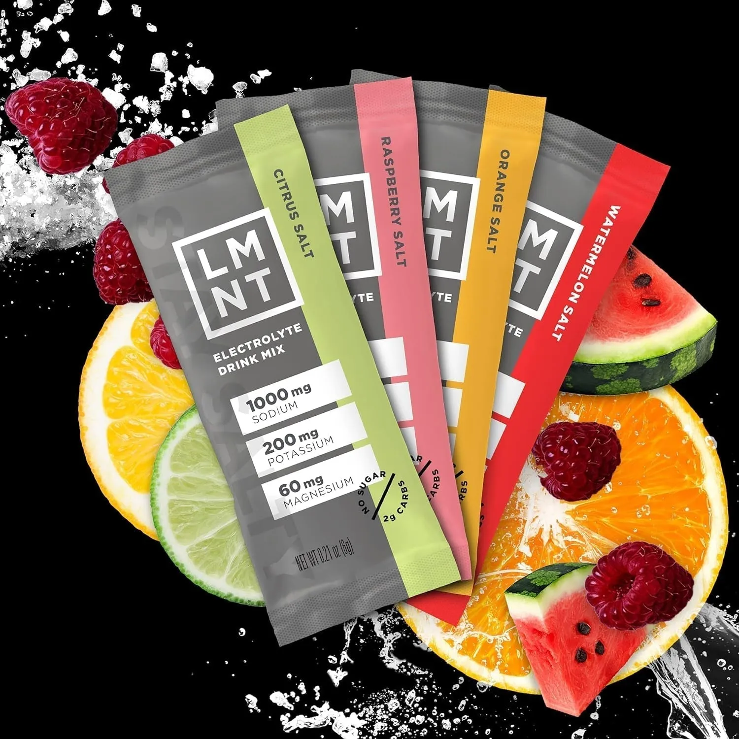 LMNT Zero Sugar Electrolytes – High-Sodium Hydration Variety Pack