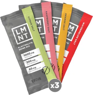 LMNT Zero Sugar Electrolytes – High-Sodium Hydration Variety Pack