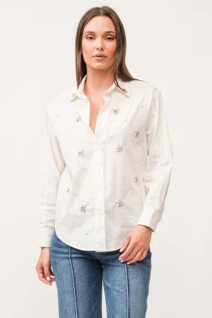 Lola Jeweled Button-Up Top