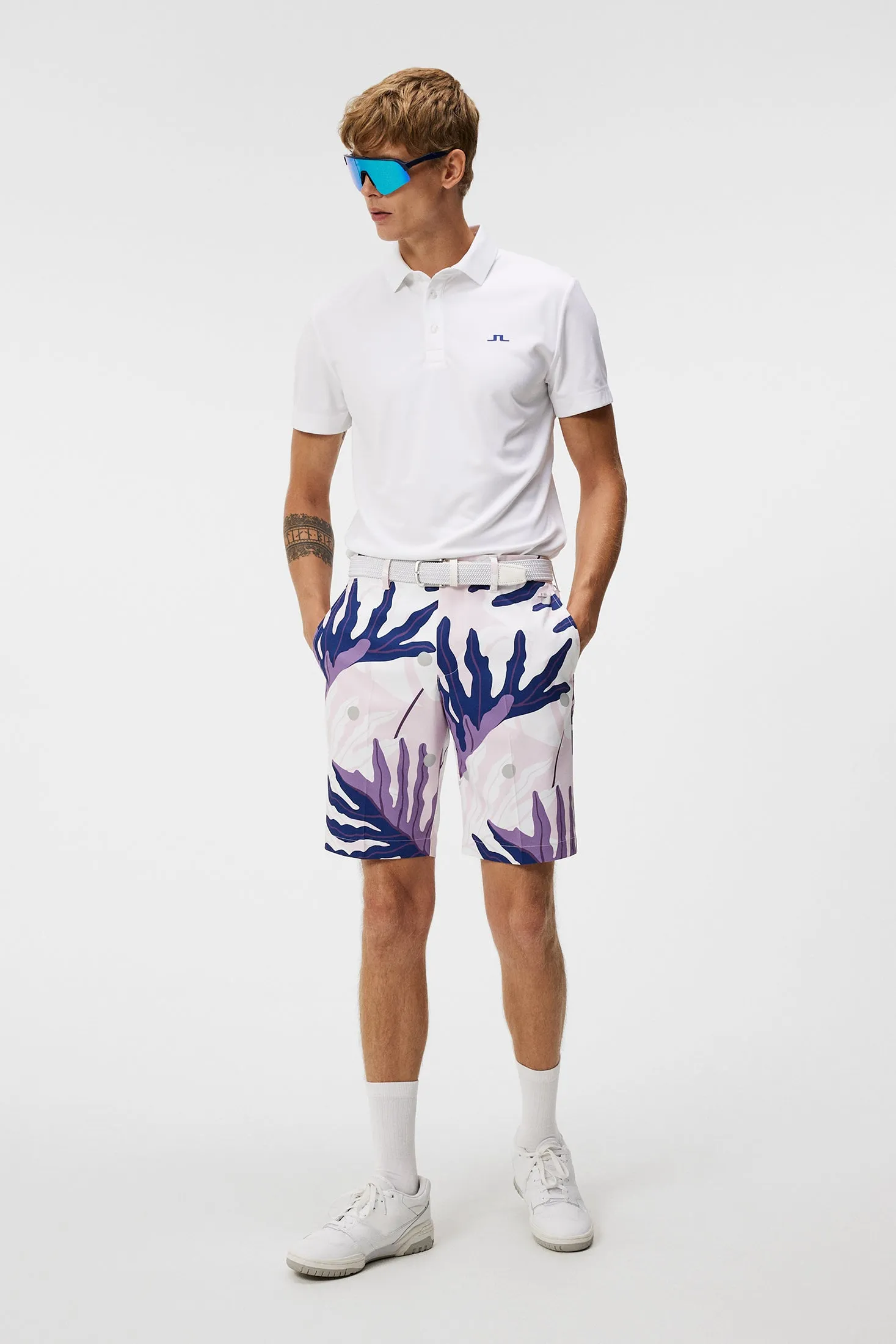 Martin  Regular Fit Polo / Paradise Monstera Pink