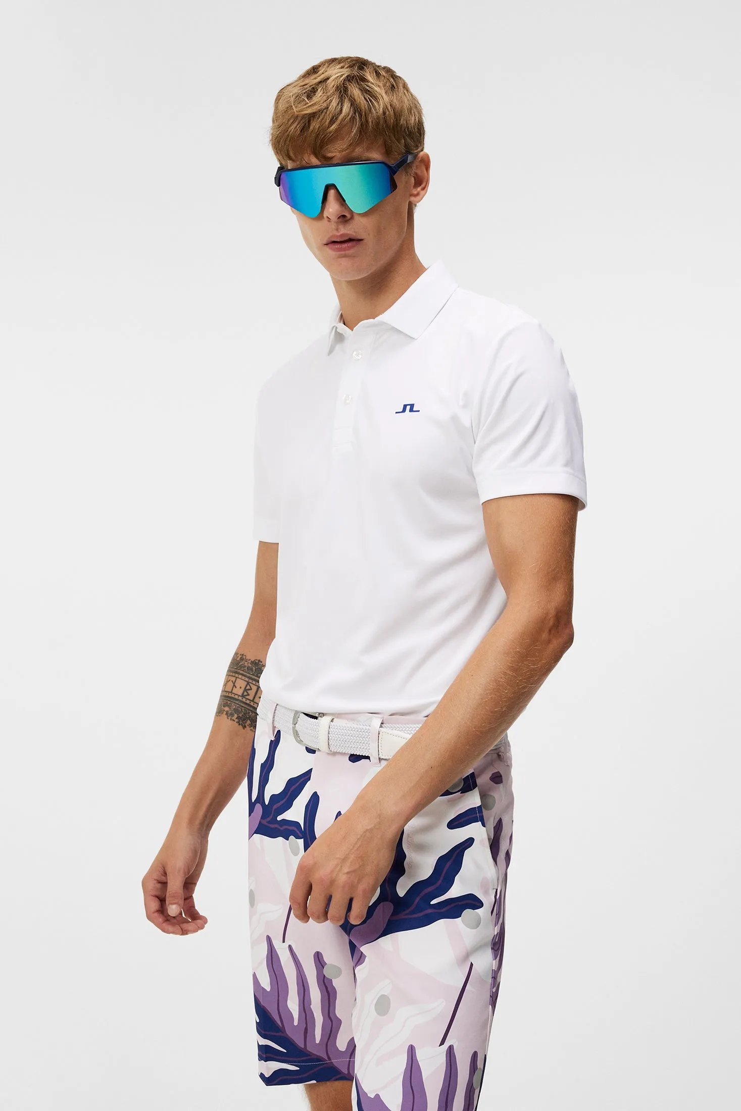 Martin  Regular Fit Polo / Paradise Monstera Pink
