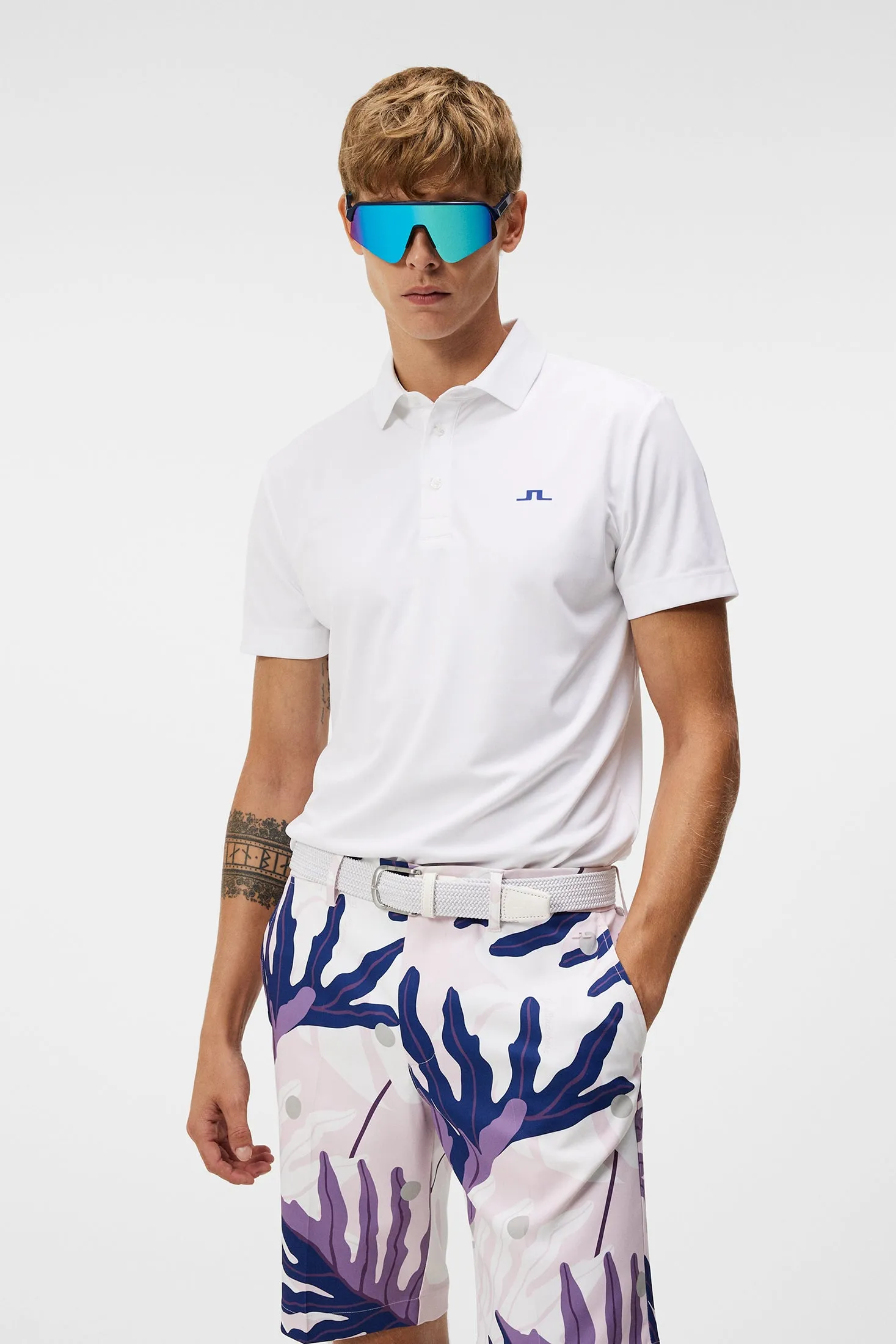 Martin  Regular Fit Polo / Paradise Monstera Pink