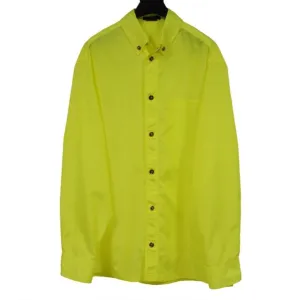 Medusa Button Down Shirt IT 46 Neon Green Long Sleeve Collard Top