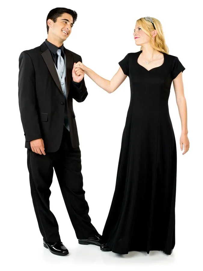 MELISSA (Style #118) - Heart Shaped Neck, Cap Sleeve Dress