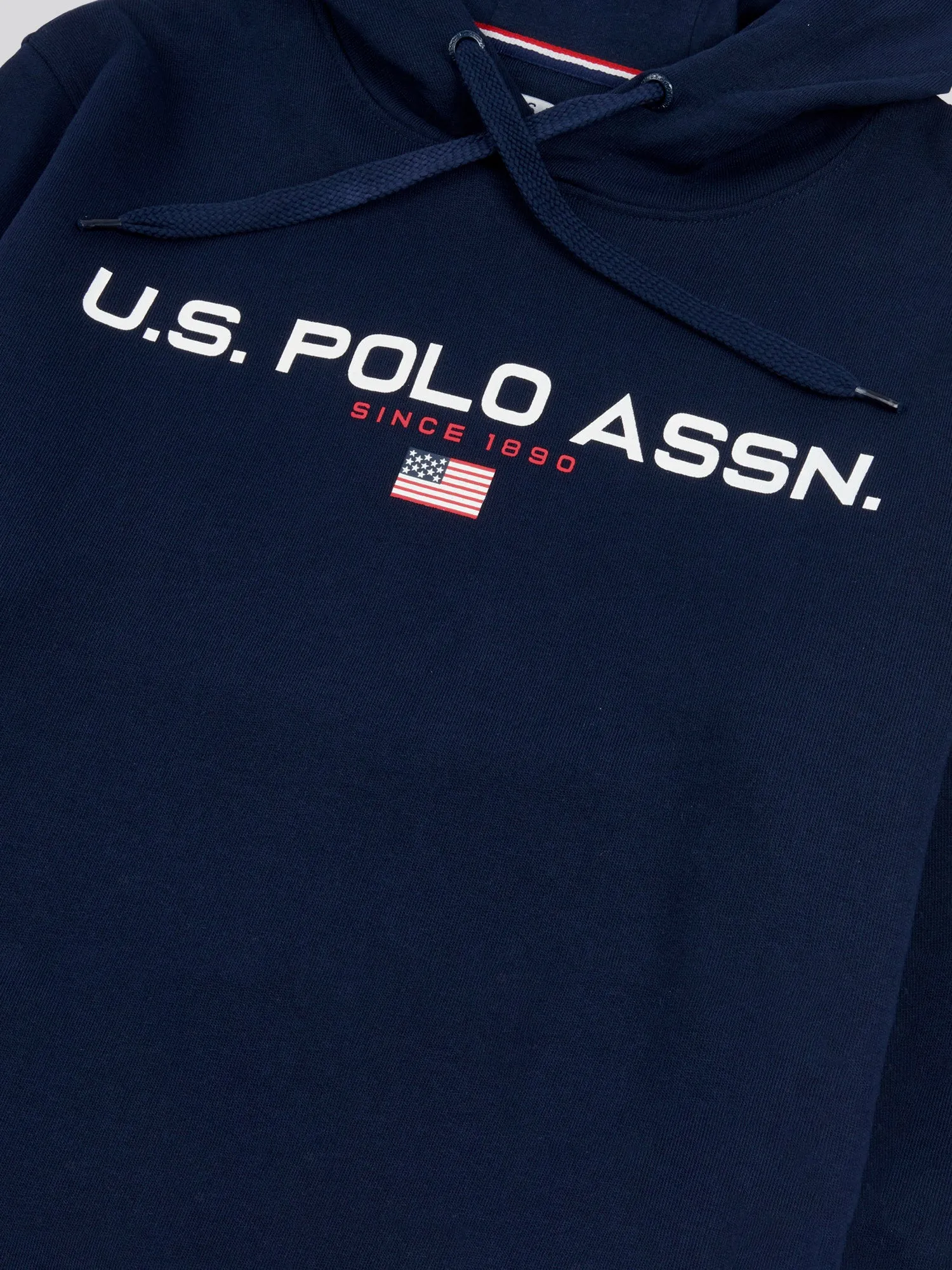 Mens Block Flag Graphic Hoodie in Navy Blue
