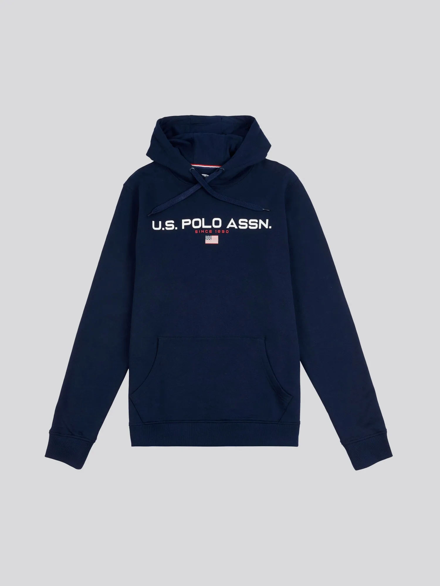 Mens Block Flag Graphic Hoodie in Navy Blue