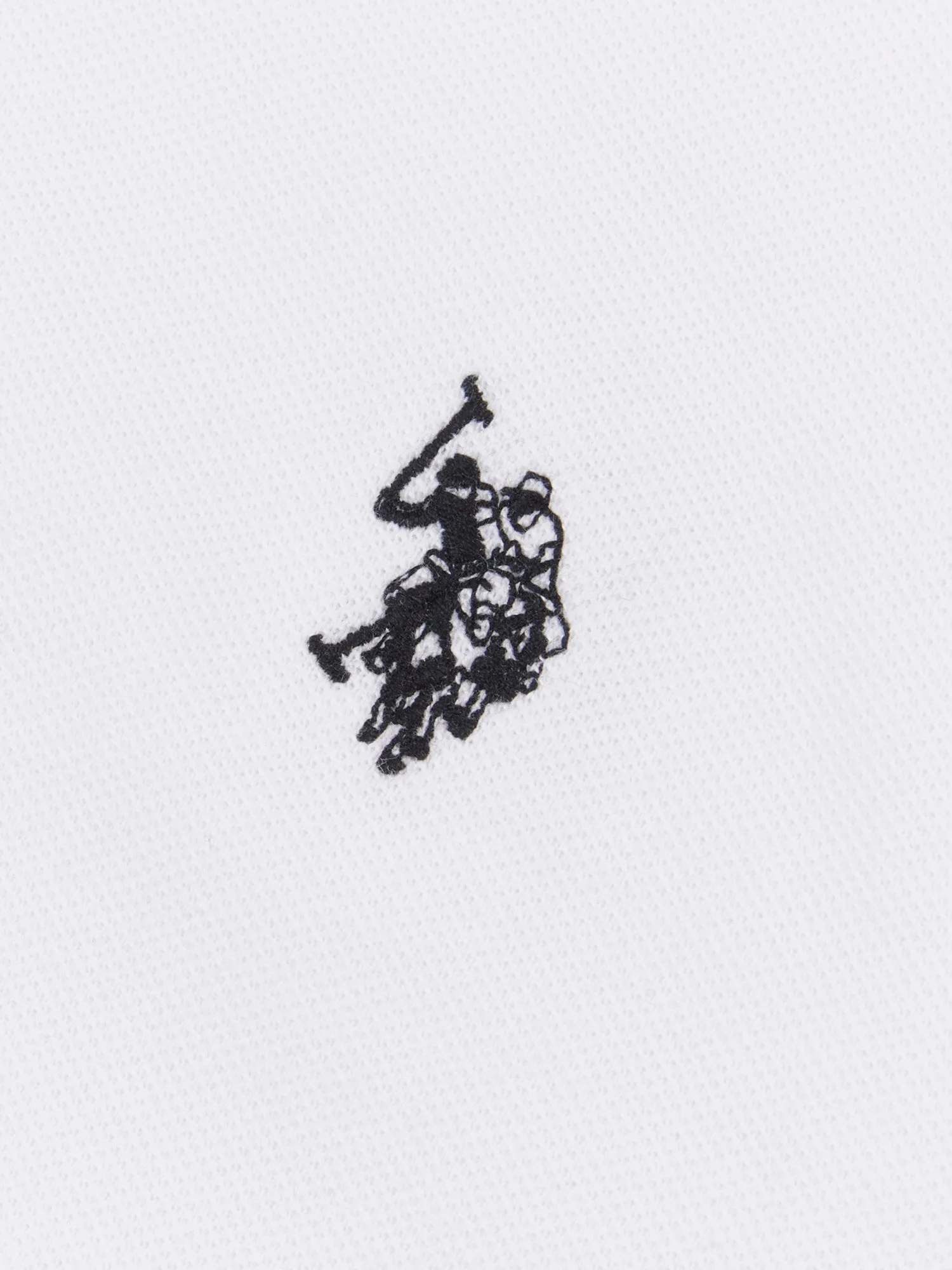 Mens Twin Tipped Pique Polo Shirt in Bright White