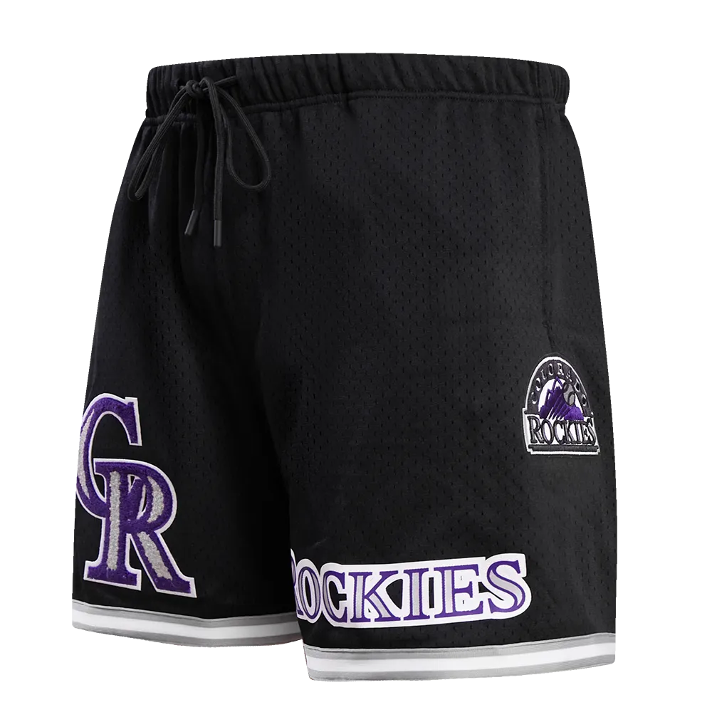 MLB COLORADO ROCKIES CLASSIC MEN'S MESH SHORT (BLACK/GRAY)
