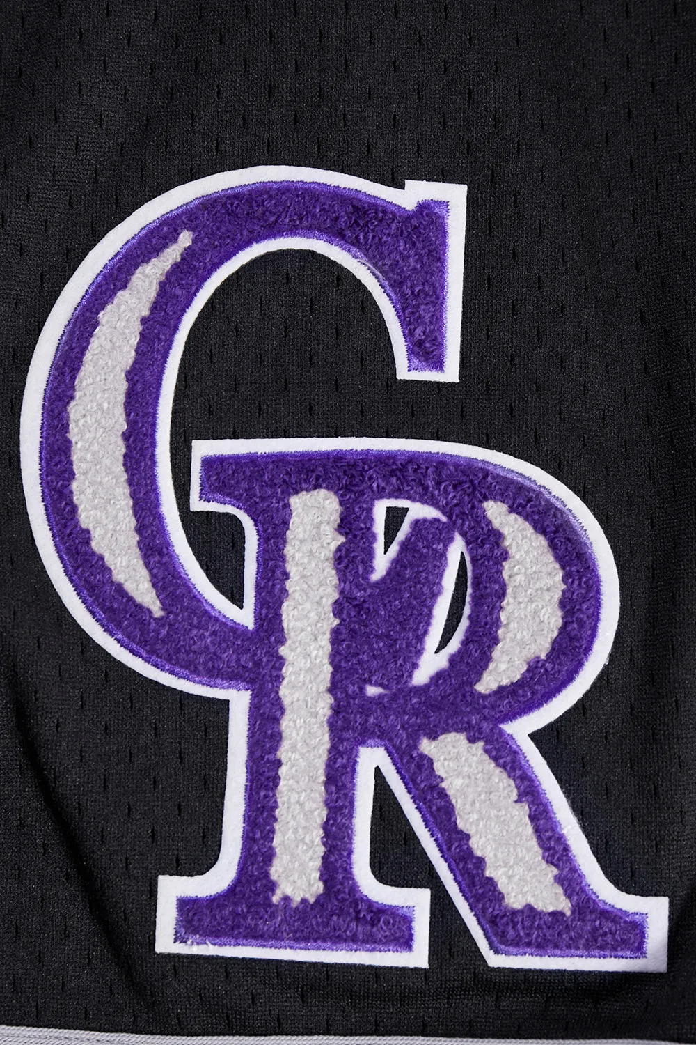 MLB COLORADO ROCKIES CLASSIC MEN'S MESH SHORT (BLACK/GRAY)