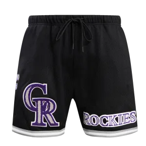 MLB COLORADO ROCKIES CLASSIC MEN'S MESH SHORT (BLACK/GRAY)