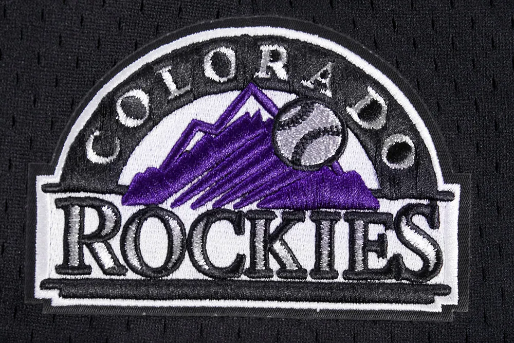 MLB COLORADO ROCKIES CLASSIC MEN'S MESH SHORT (BLACK/GRAY)