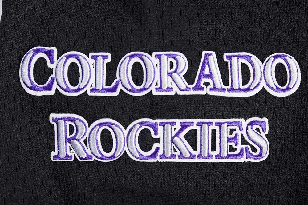 MLB COLORADO ROCKIES CLASSIC MEN'S MESH SHORT (BLACK/GRAY)