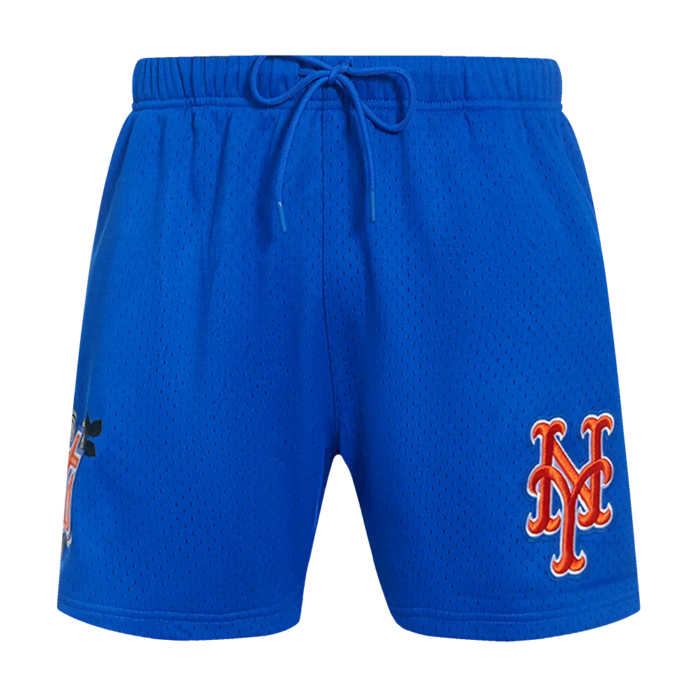 MLB NEW YORK METS ROSES MEN'S MESH SHORT (ROYAL BLUE)