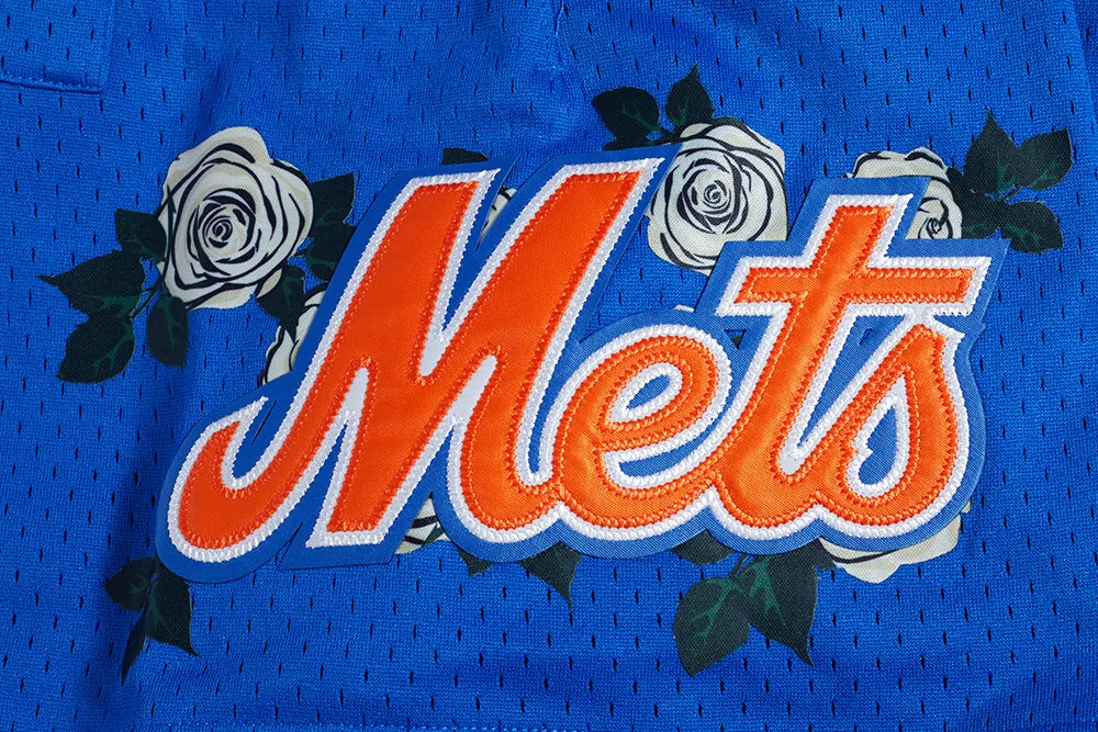 MLB NEW YORK METS ROSES MEN'S MESH SHORT (ROYAL BLUE)