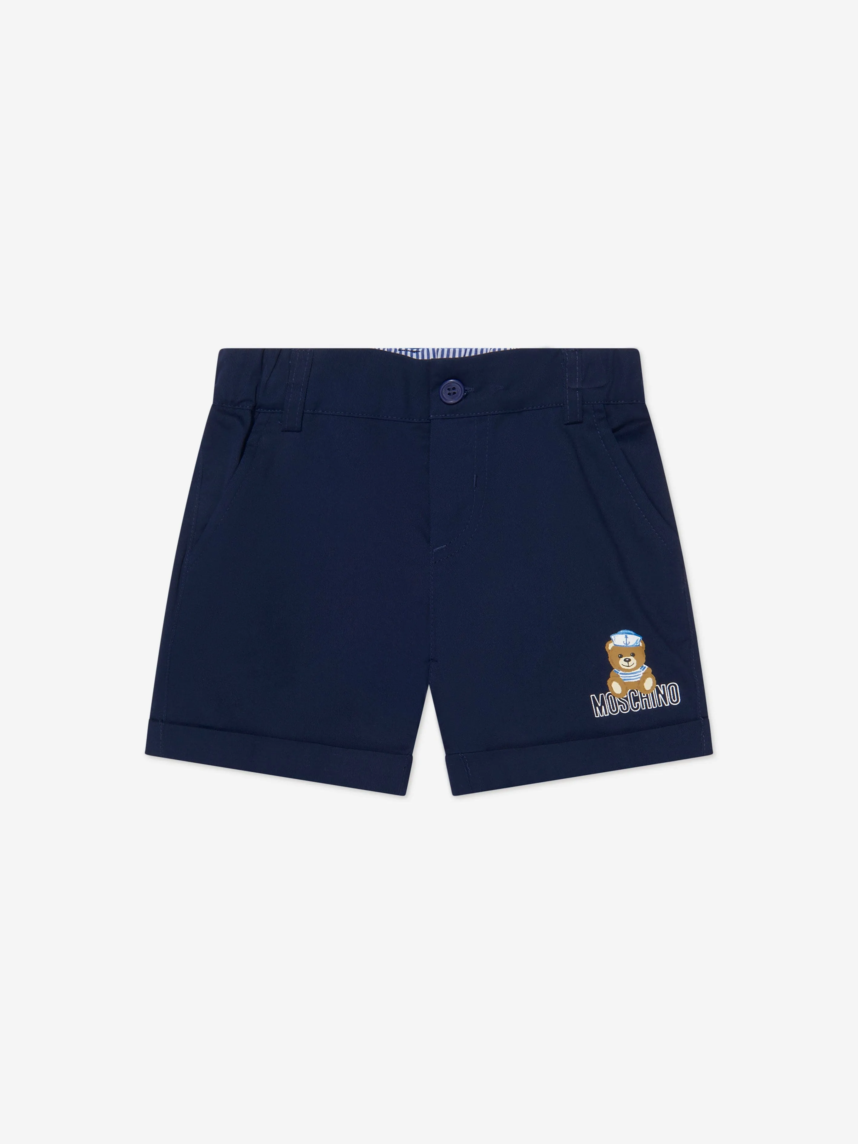 Moschino Baby Boys Polo Shirt And Shorts Set in White