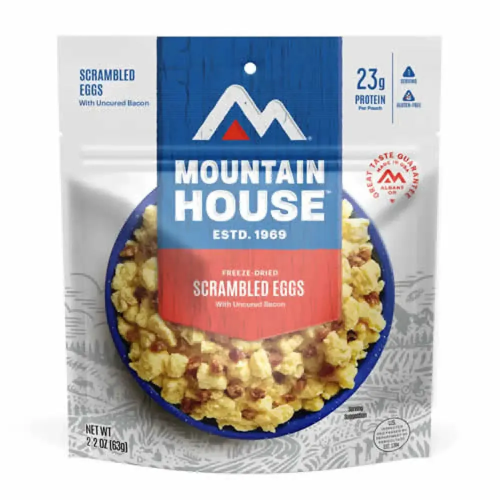 Mountain House SCRAMBLED EGGS with BACON Pouch (1 Serving)