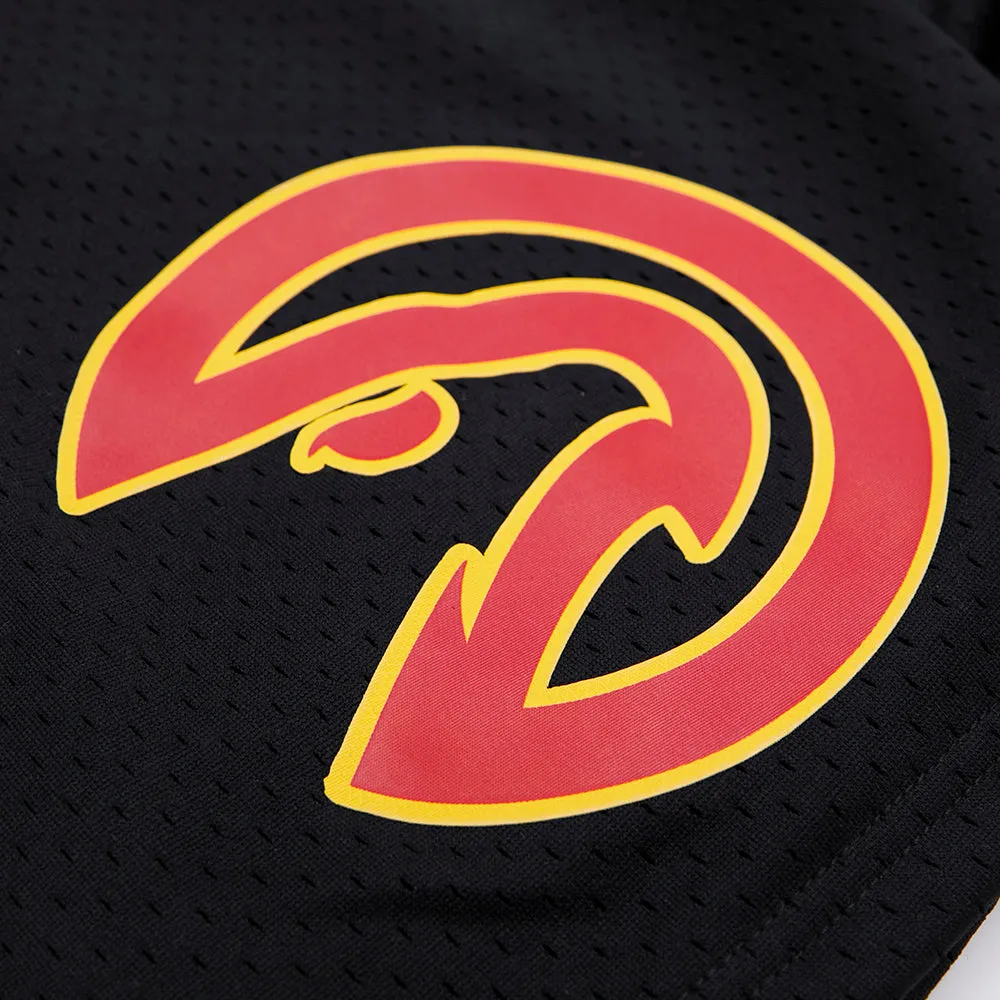 NBA ATLANTA HAWKS LOGO MEN'S MESH SHORT (BLACK)
