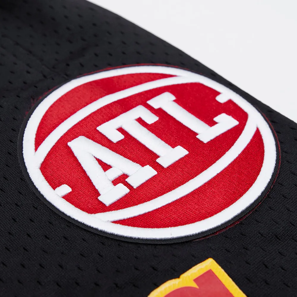 NBA ATLANTA HAWKS LOGO MEN'S MESH SHORT (BLACK)