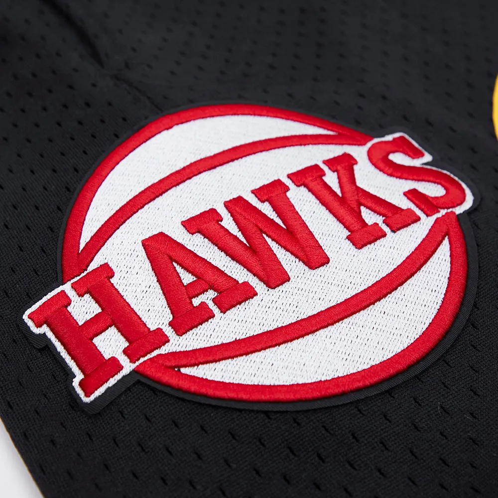 NBA ATLANTA HAWKS LOGO MEN'S MESH SHORT (BLACK)
