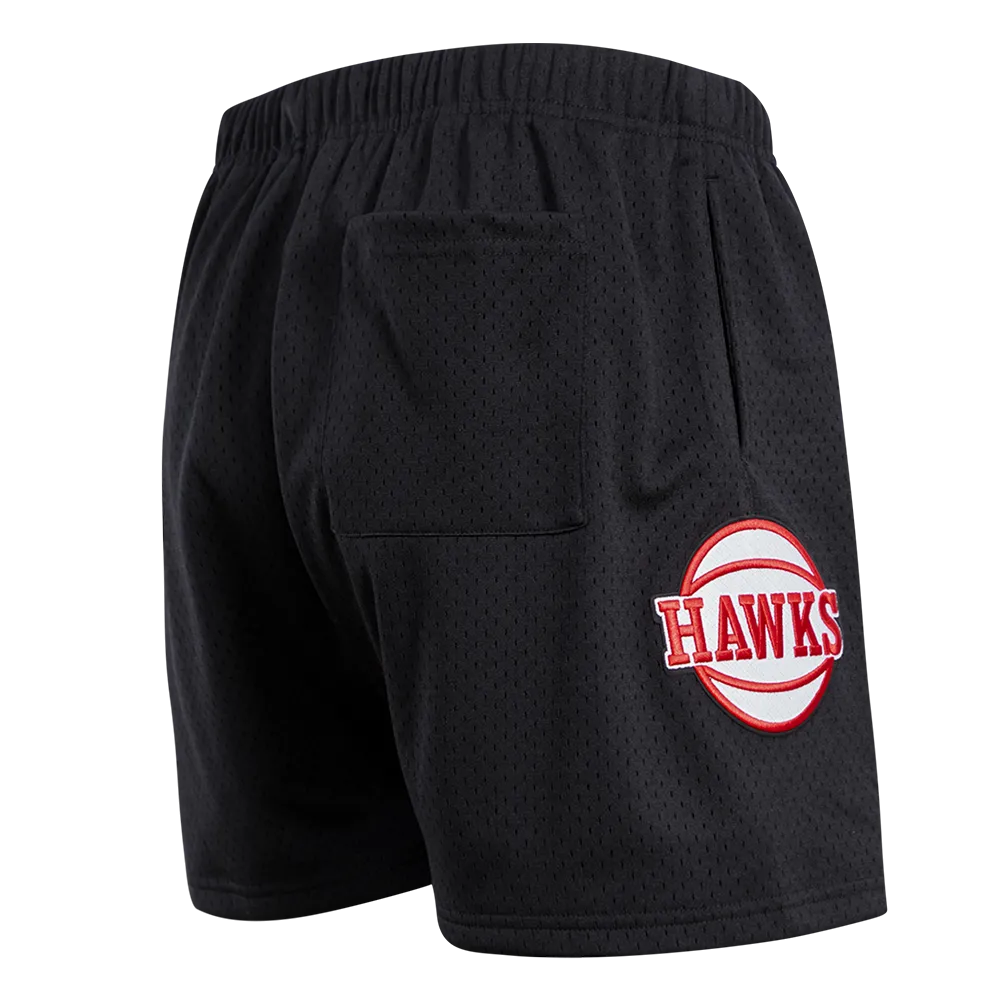 NBA ATLANTA HAWKS LOGO MEN'S MESH SHORT (BLACK)