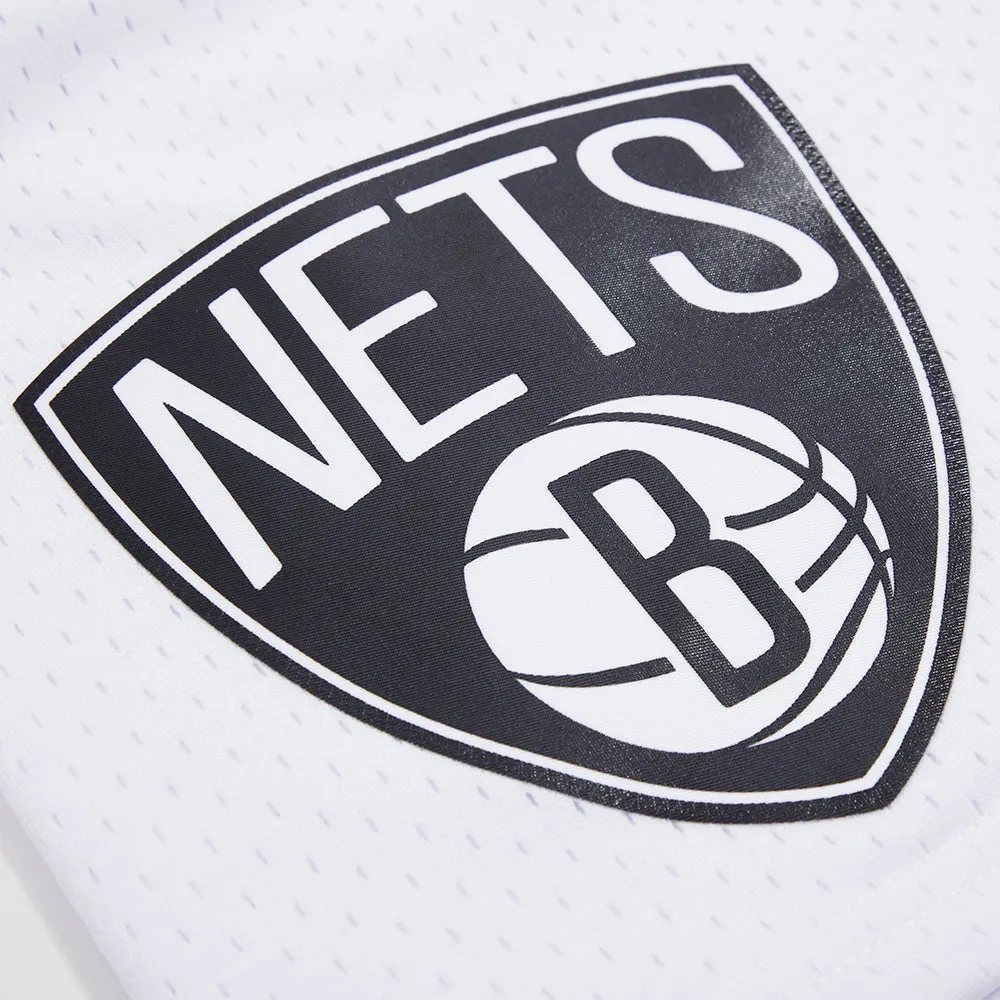 NBA BROOKLYN NETS LOGO MEN'S MESH SHORT (WHITE)