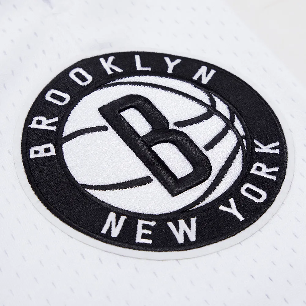 NBA BROOKLYN NETS LOGO MEN'S MESH SHORT (WHITE)
