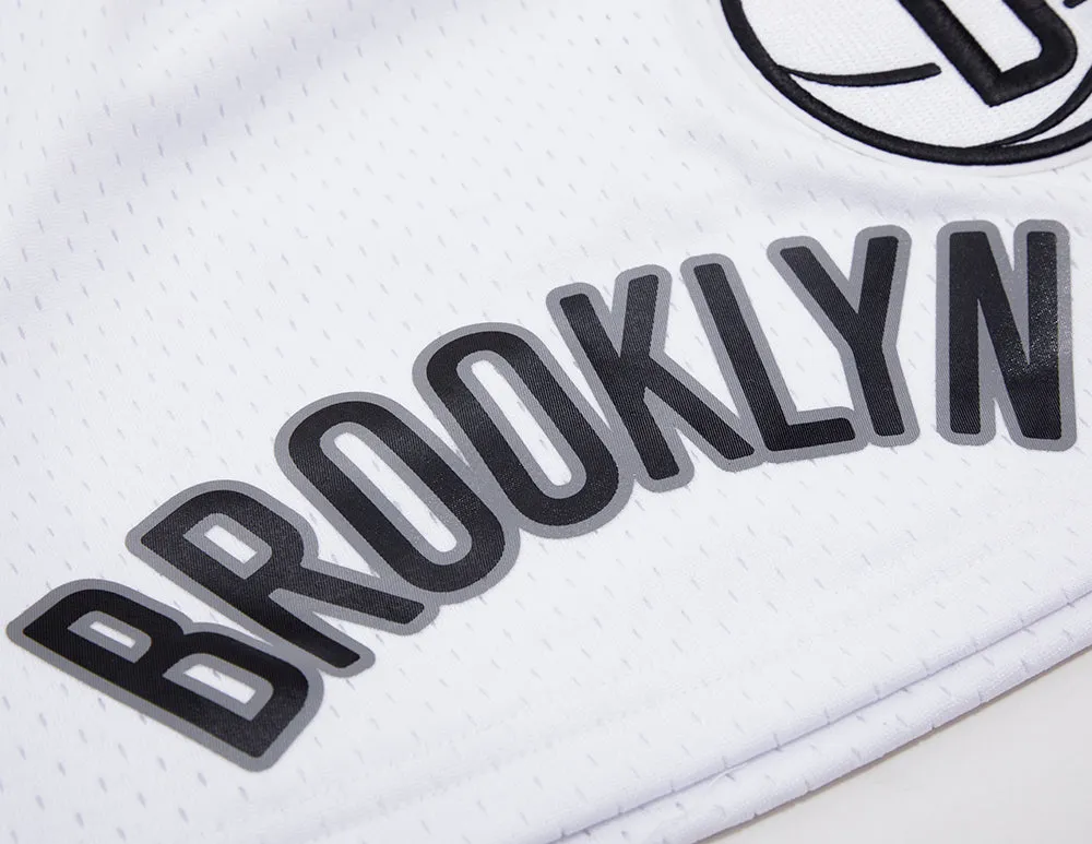 NBA BROOKLYN NETS LOGO MEN'S MESH SHORT (WHITE)