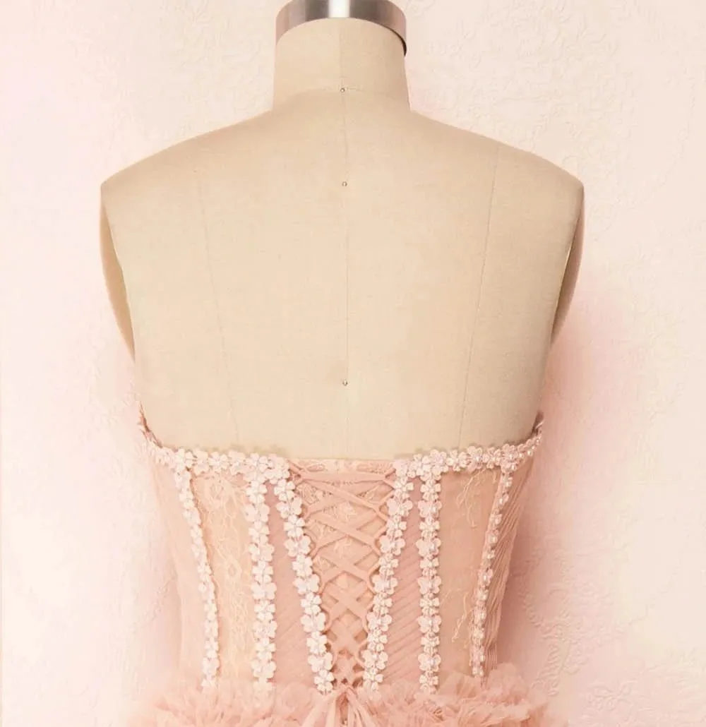 NEW 2022  Gorgeous Blush Pleated Sweetheart Princess Ball Gown Corset Adjustable Tie-back Evening Dresses