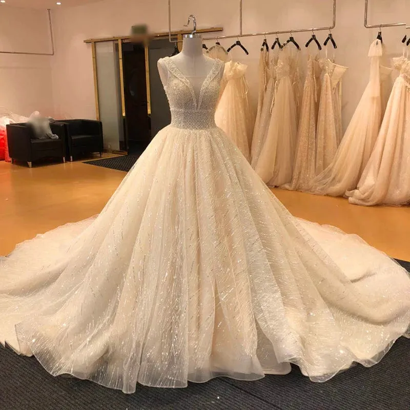 NEW ARRIVAL 2021 Deep V-Neck Elegant Gown