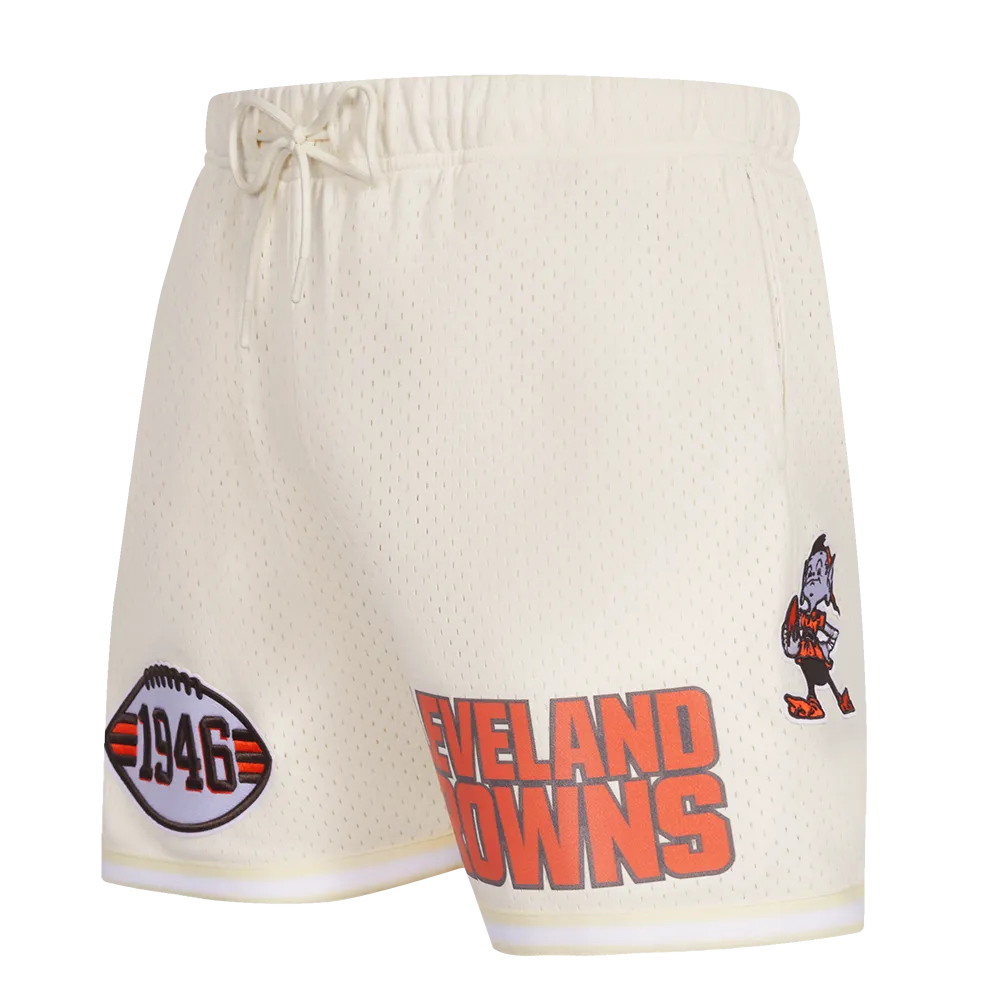 NFL CLEVELAND BROWNS CLASSIC MESH MEN'S SHORT (EGGSHELL)