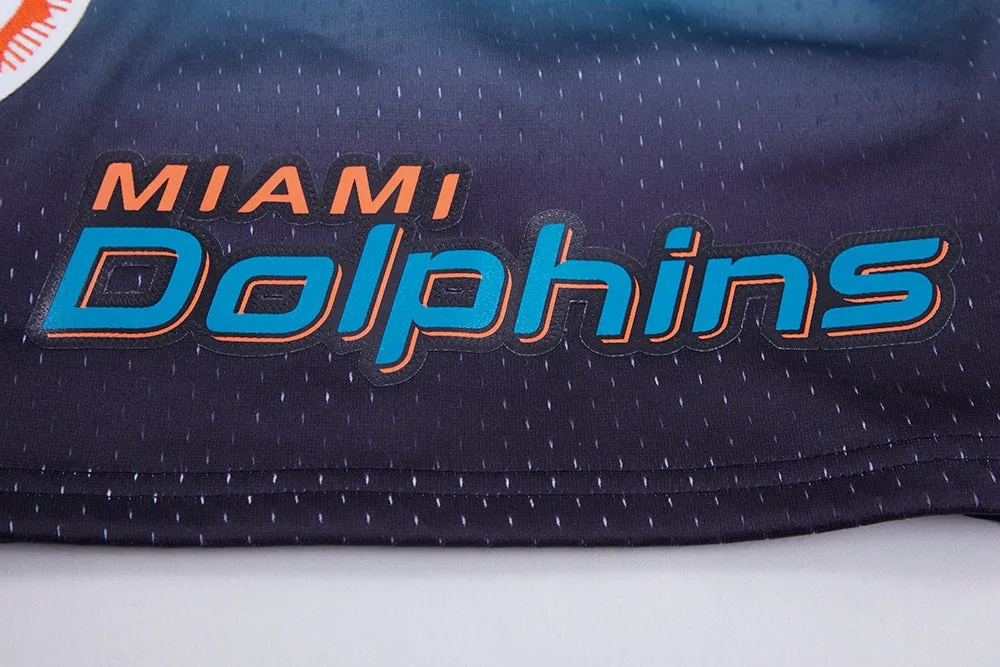 NFL MIAMI DOLPHINS TEAM OMBRE MEN'S MESH SHORT (BLACK/TEAL)