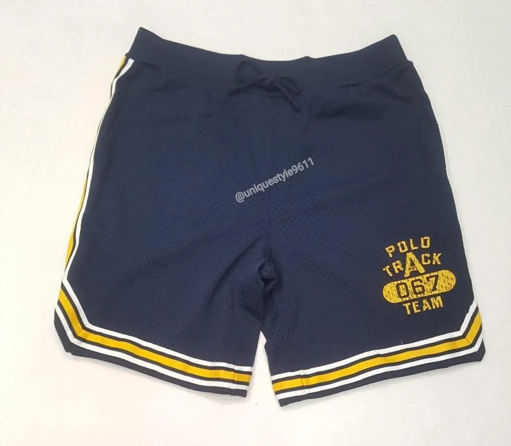 Nwt Polo Ralph Lauren Navy  Track 067 Mesh 9 inch Shorts