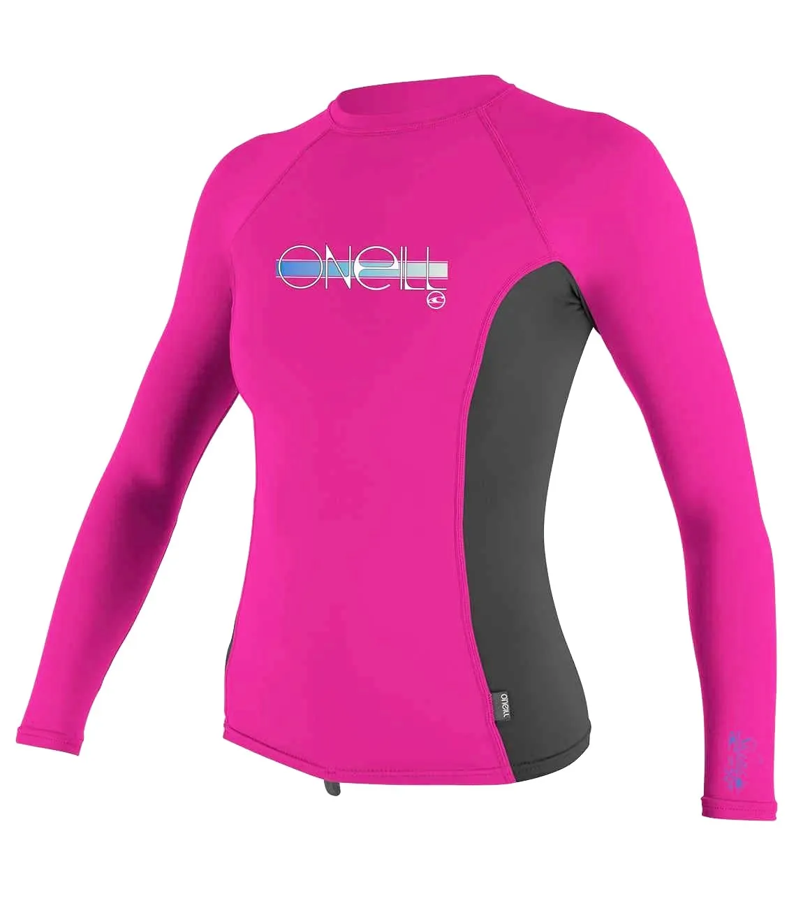 O'Neill girls rash tops - berry black long