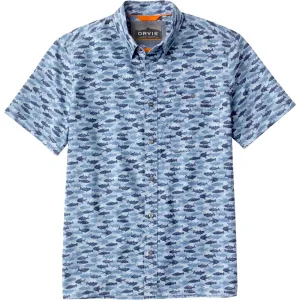 Orvis Printed Tech Chambray Short Sleeve Shirt - Men's