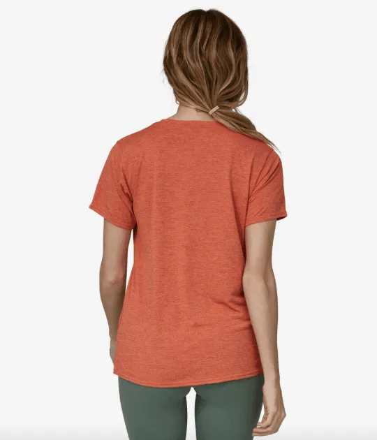 Patagonia Capilene Cool Daily Graphic Shirt Ridge Rise Stripe: Quartz Coral X-Dye